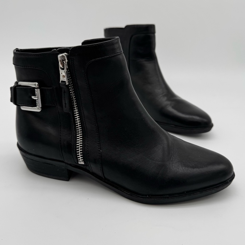 Ralph Lauren Shelli Black Leather Ankle Bootie Size 7 B